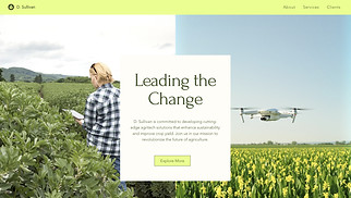 Landing Pages website templates - Agritech Company (Bright)